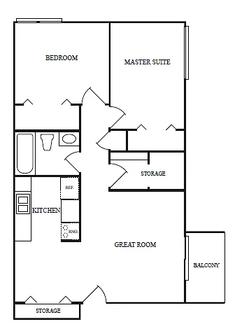 Floor plan 2 Bedroom