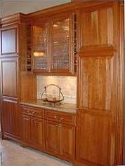 Built-in decorative lit hutch.