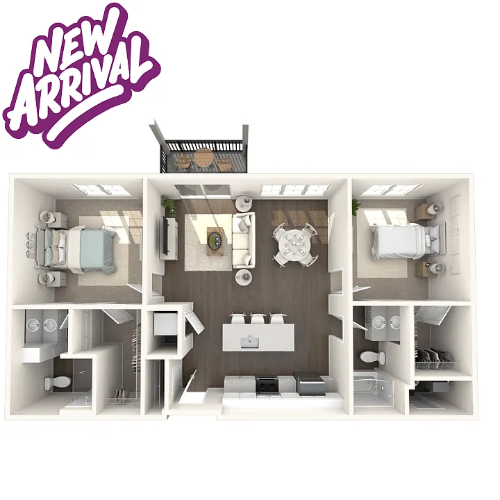Floor plan 2 Bedroom 2 Bathroom (brand new)