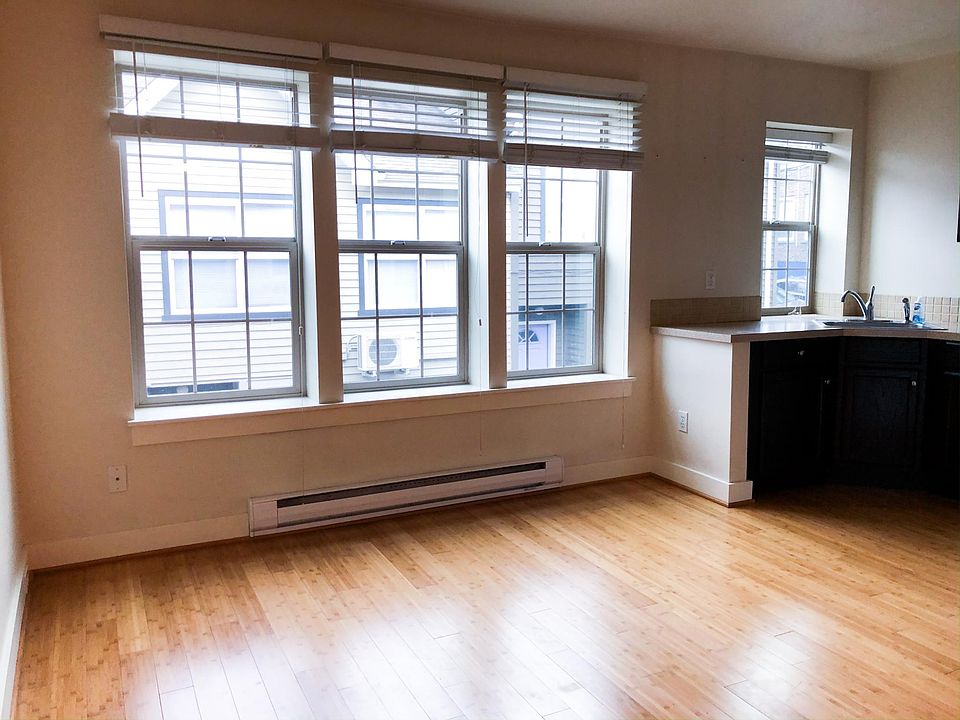 Deep windowsills, bamboo flooring throughout.