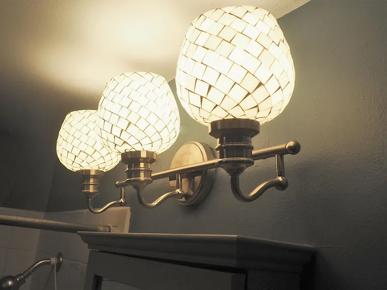 Mosaic three bulb fixture