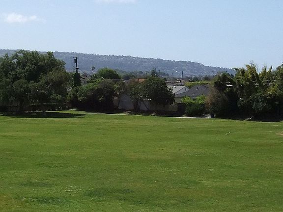 View from backyard with park access