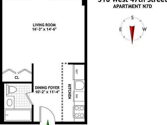 2nd image of 516 W 47th St APT N7d