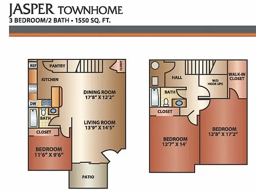 Floor plan Jasper Townhome