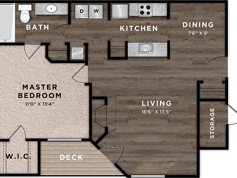 One Bedroom One Bath Floor Plan One Bedroom One Bath Floor Plan