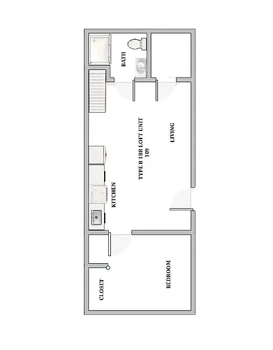 Floor plan 1 Bedroom 1 Bath