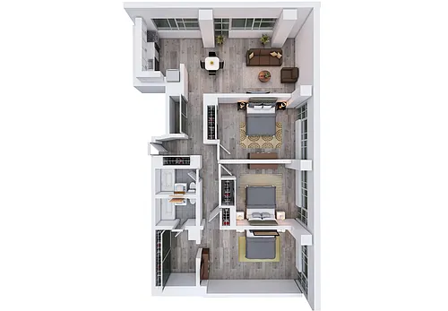 Floor plan Renovated 3 Bed 2 Bath_1290