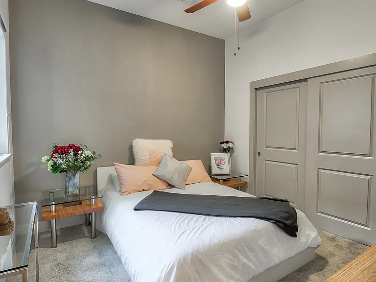 Plush carpeting in bedrooms