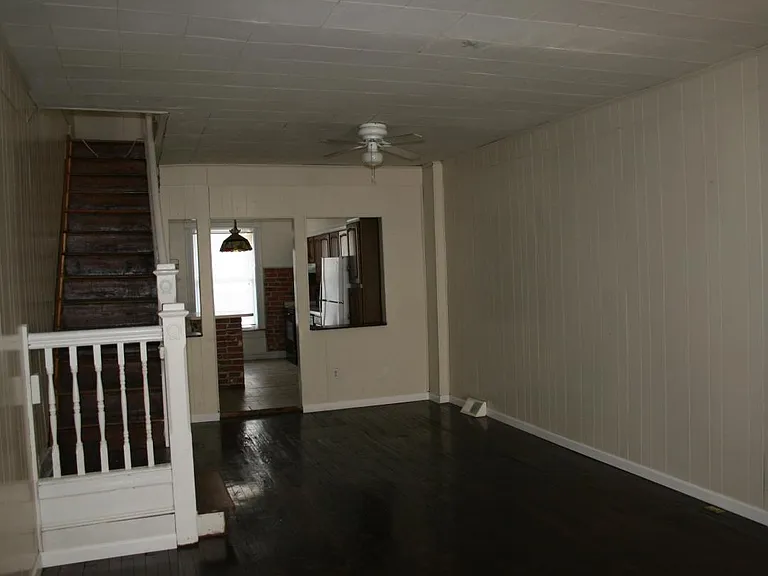 Living room and dining room