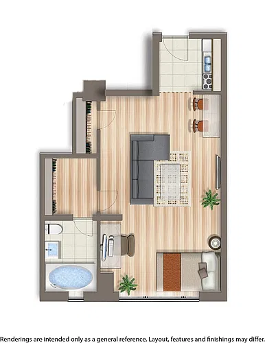 Floor plan Studio B