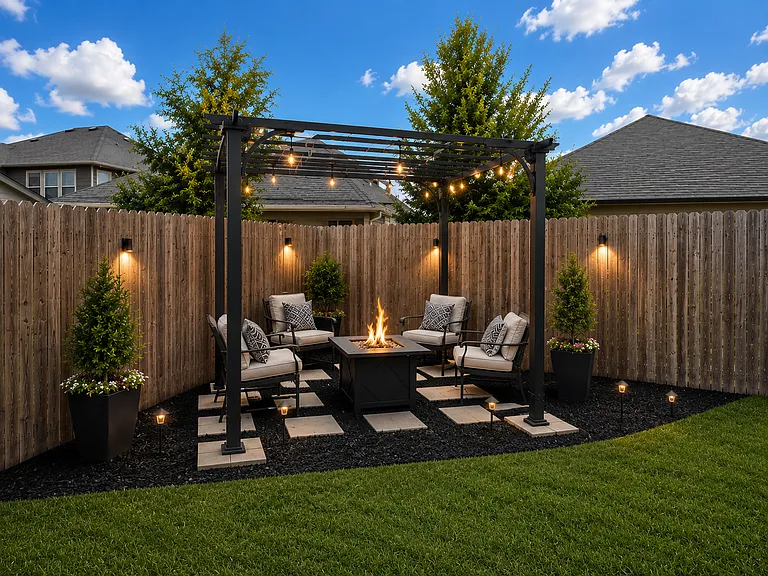 Back yard to the left