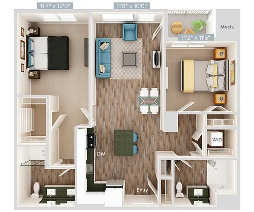 Floor plan B2_1094SF2216