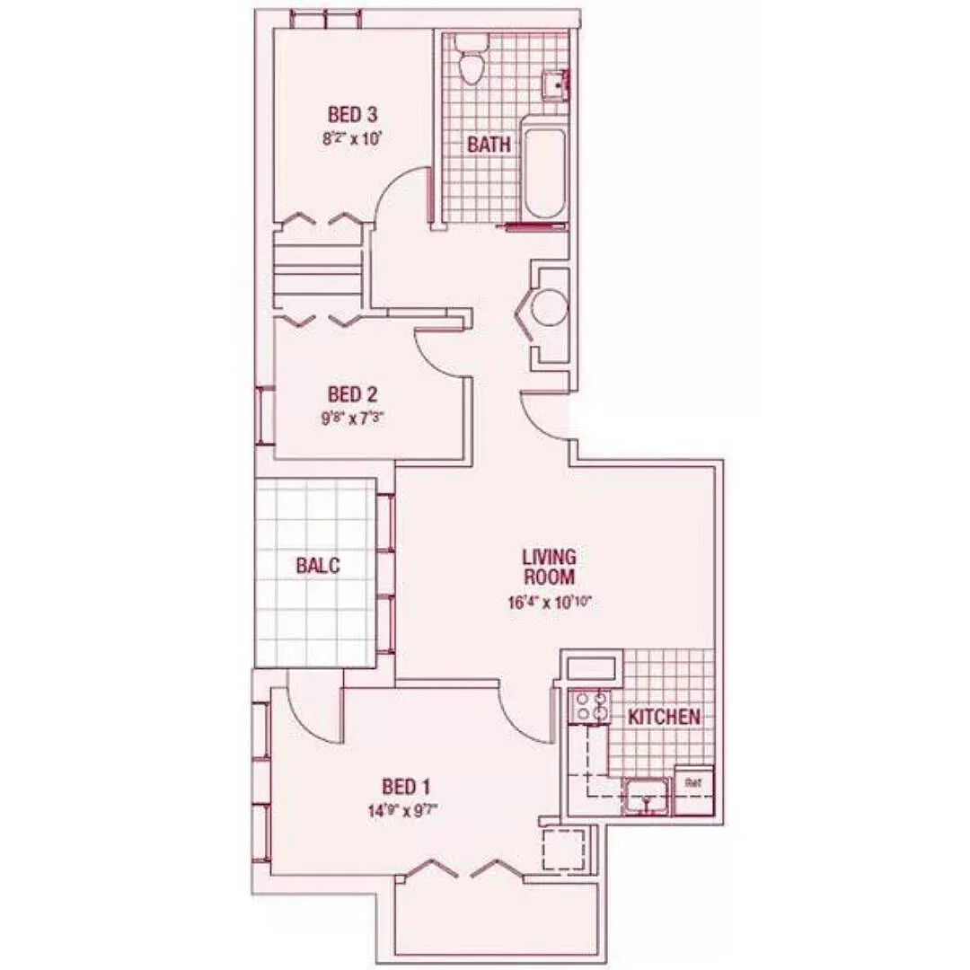 Floor plan 3BR
