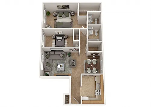 Floor plan Two Bedroom