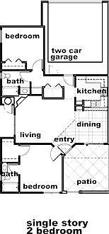 Floor plan 2 Bedrooms