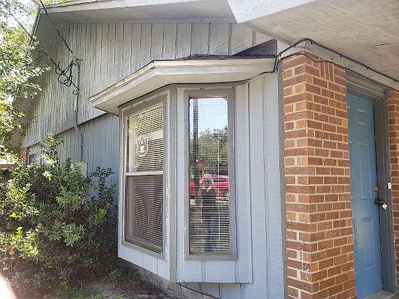 Bay window on the side of the house