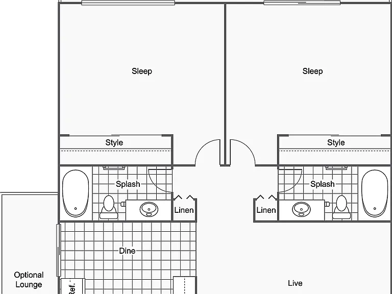 Maplecrest | 2-Bedroom Floorplan Maplecrest | 2-Bedroom Floorplan