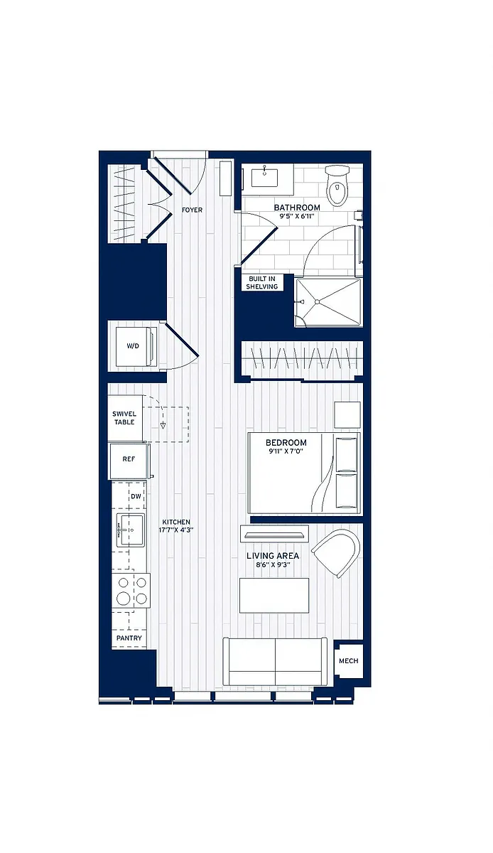 Floor plan Studio-B1