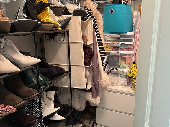 The closet will be empty before a new tenant moves in