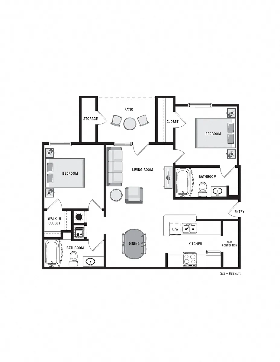 Floor plan Two Bedroom