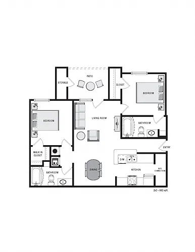 Floor plan Two Bedroom