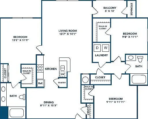 3 Bedroom | 2 Bath | 1386 SF 3 Bedroom | 2 Bath | 1386 SF