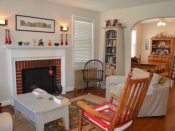 Living room into dining