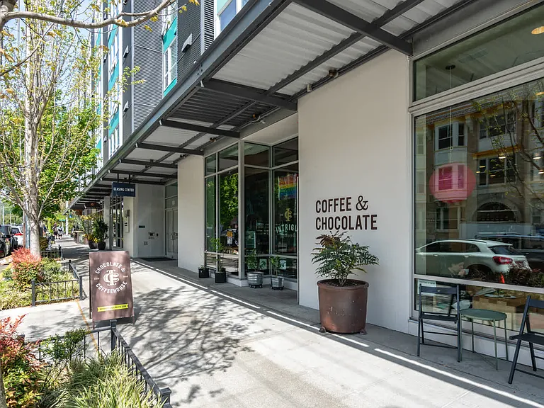 Restaurants and retailers located on-site.
