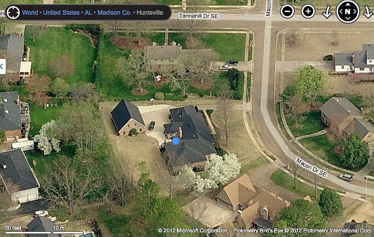Birds Eye view of lot/house