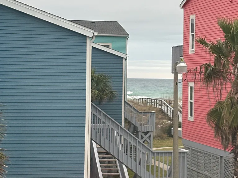Living room window view of Gulf