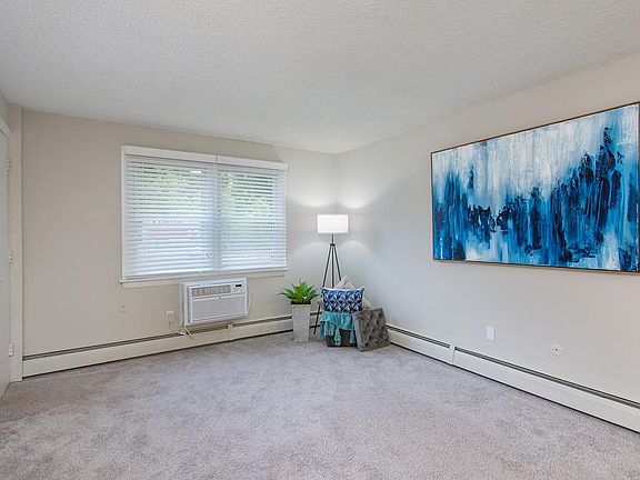 Open floor plan with spacious living area.