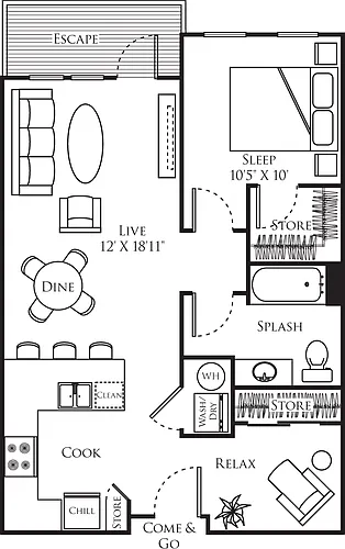 Floor plan A22 with Study
