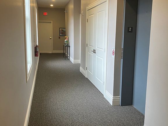 Building hallway with elevator