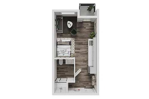 Floor plan Essential Studio - MULTE