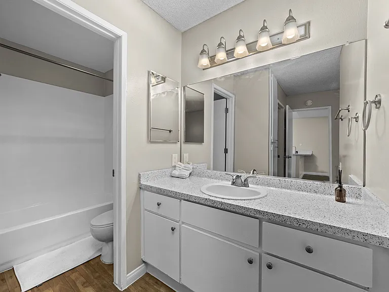 Bathroom at Bay Breeze Apartments in Costa Mesa, CA