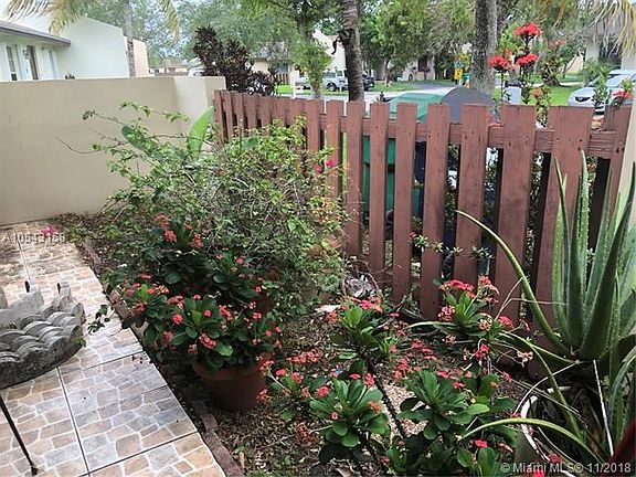 Front patio with flower garden