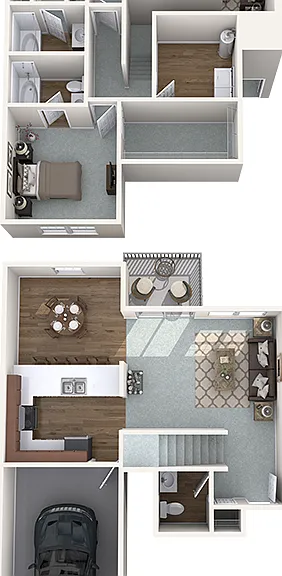 The Columbia floor plan River Terrace