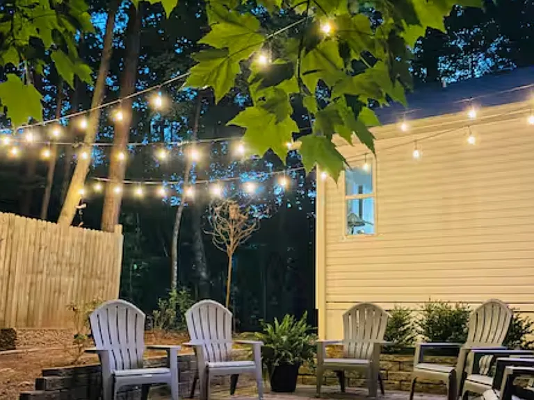 outdoor patio and fire pit