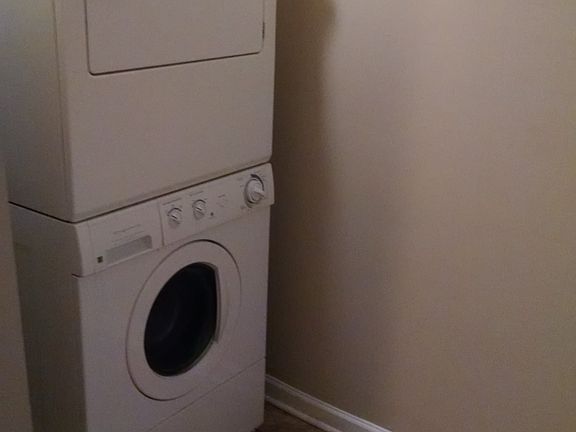 Stacked washer dryer included