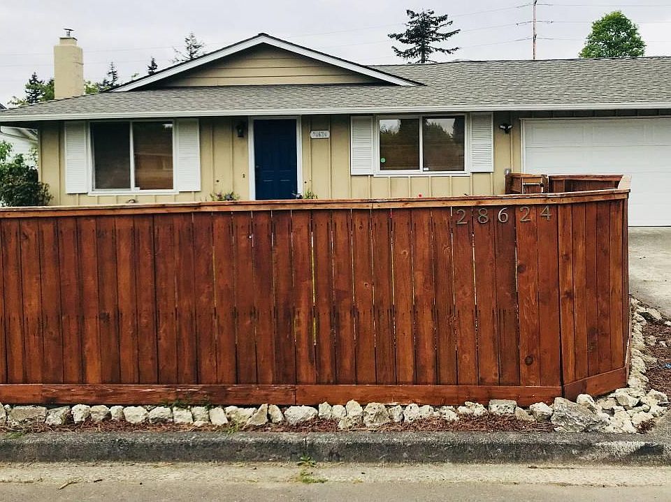 Front of house, facing 47th PL S. Two car garage, with addit