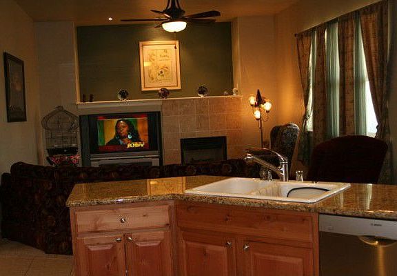 View into living area