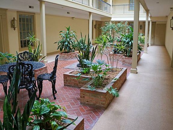 Atrium outisde of unit.