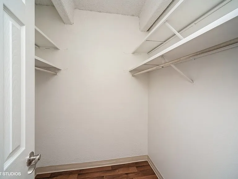 Spacious walk-in closet