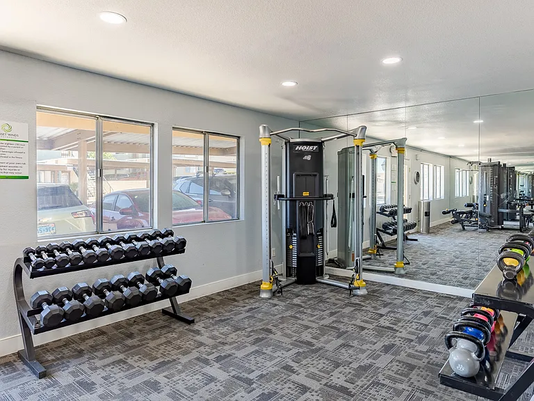 Fully Equipped Fitness Center at Sunset Winds Apartments in Henderson, NV 89014