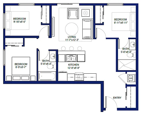 Floor plan A-103