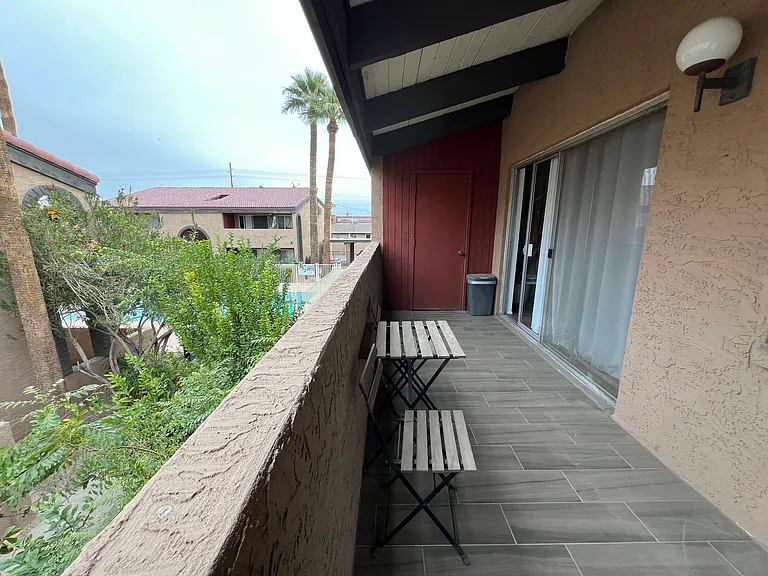 Balcony looking towards pool