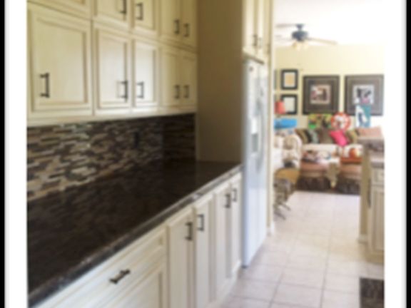 8' buffet. Tons of cabinets.