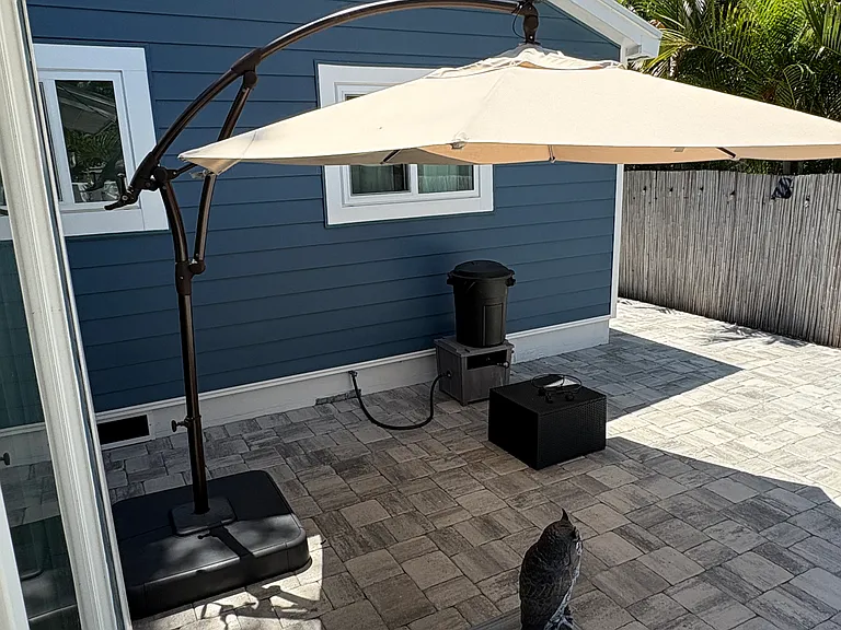 Private paved patio