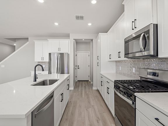Each kitchen comes with stainless steel, upgraded appliances.