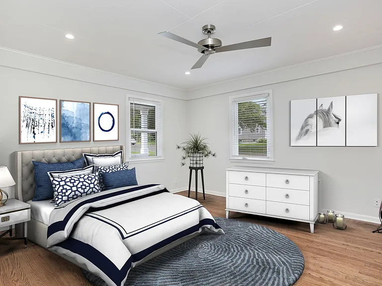 Virtually Staged Primary Bedroom
